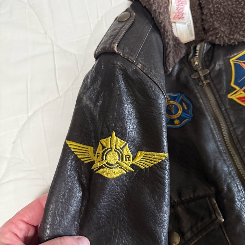 DISNEY Planes Brown Faux Leather Bomber - Picture 10 of 11